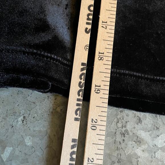 Vintage 90s Y2K Girly Girl Faux Fur Velour Cardigan Sweater Small Black Velvet - Picture 10 of 10